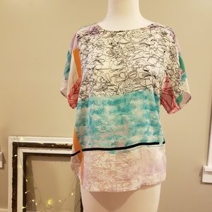 H by Helen Bullock-Anthro silk watercolor top
